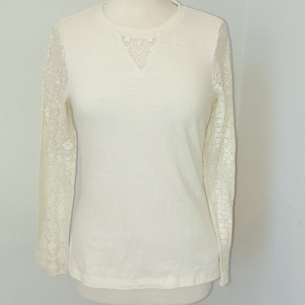 Prana Off-white long sleeve sweater